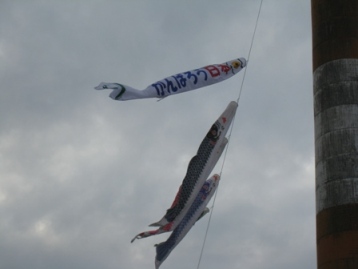 Carp streamers at the Hokkaido Mill in Asahikawa