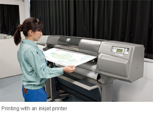 Printing with an inkjet printer