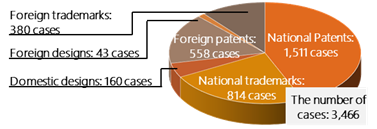 Total number of intellectual property rights held by Nippon Paper