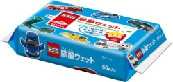 クレシア トミカ除菌ウェットティシュー50枚パック（青色）