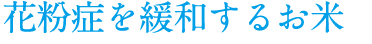 花粉症を緩和するお米
