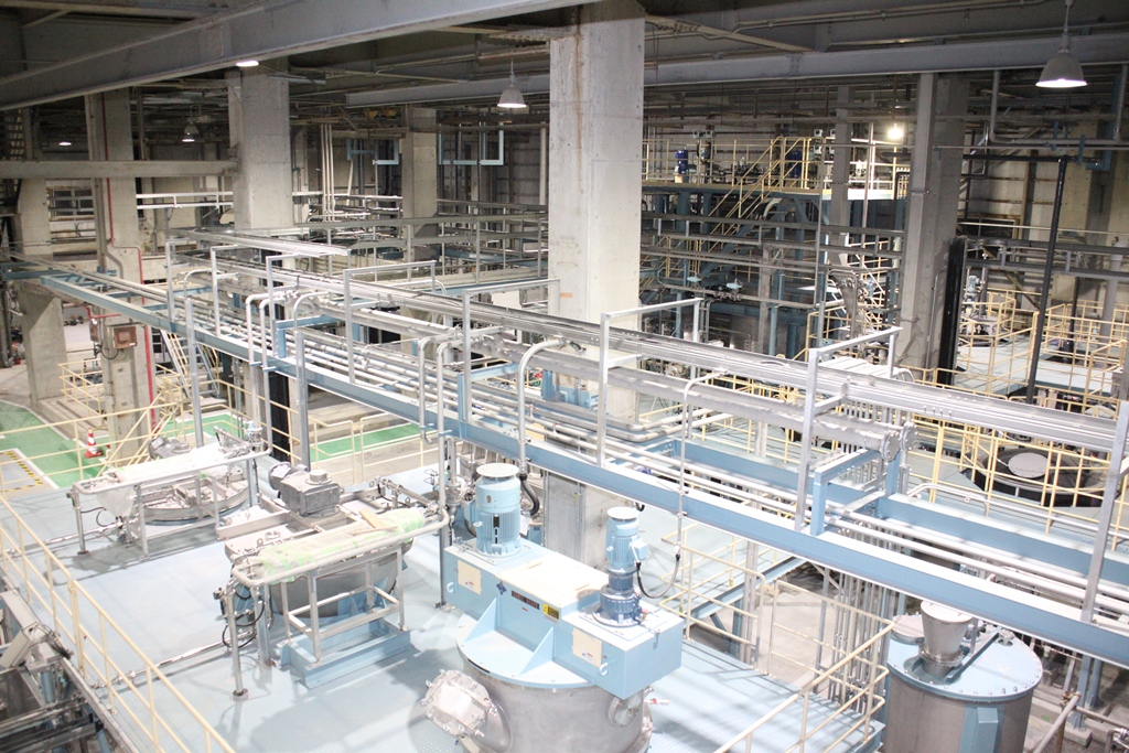 The large-scale CNF production facility at the Ishinomaki Mill 1