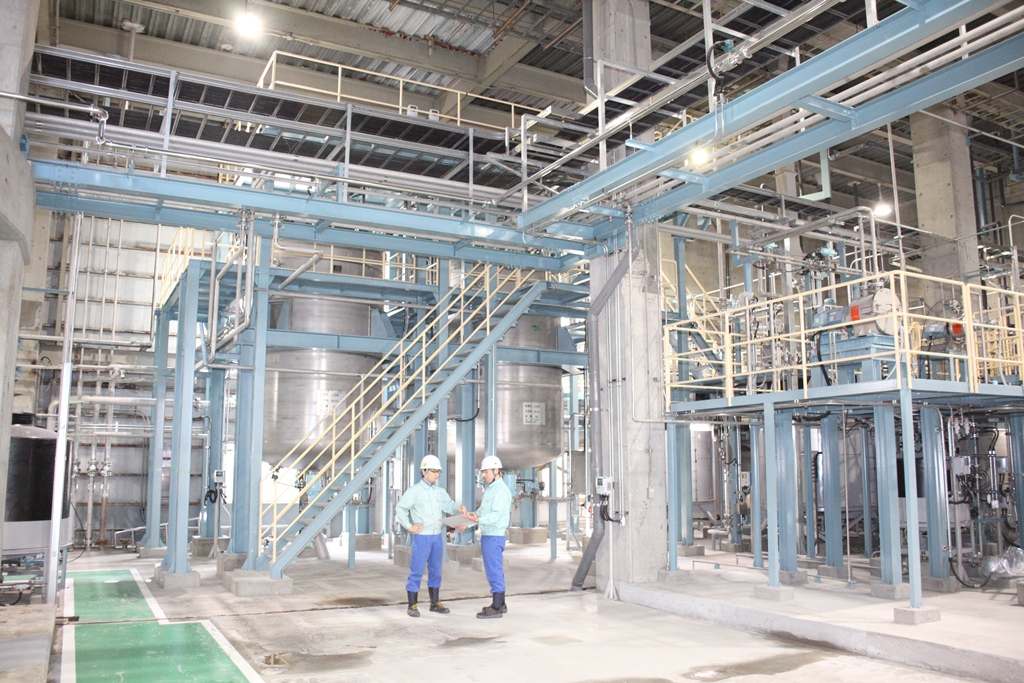 The large-scale CNF production facility at the Ishinomaki Mill 1